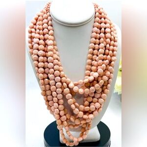 Natasha Couture Blush Multi-Strand Necklace